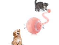 Juguete Interactivo Para Perros Linjou, Pelota Inteligente Recargable Usb Con Luz Y Rotación