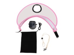Sombrero de sol Aetheria con ventilador recargable por USB, refrescante, verano, playa, deportes al aire libre, rosa.