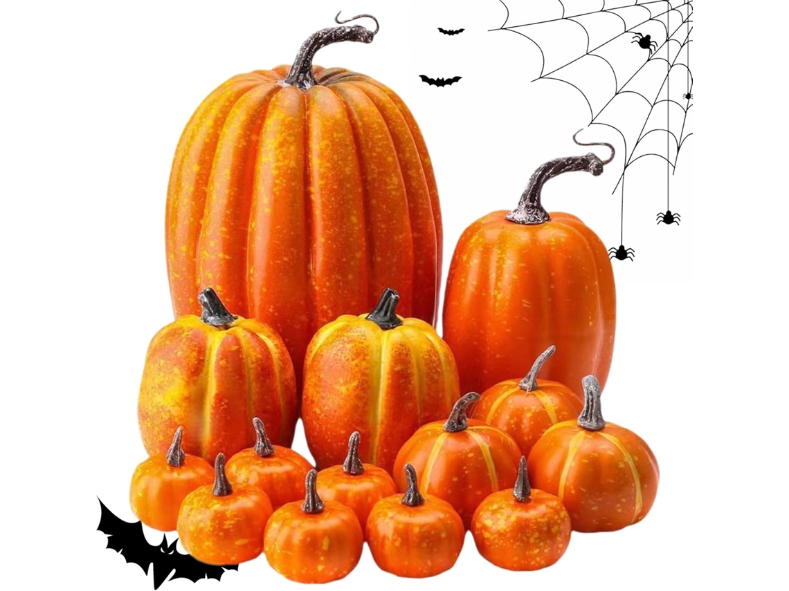 Calabazas artificiales, verduras artificiales, decoraciones de Halloween, accesorios de granja, Dec Gokoco