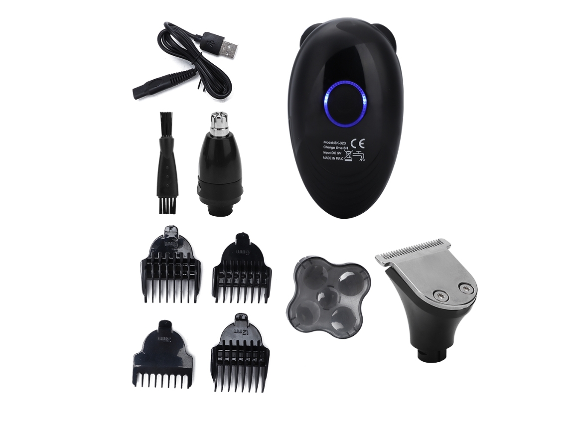 Afeitadora Eléctrica 3 En 1 Recortador De Templos Y Pelo Nasal Lavable Flotante 100-240v Para Hombres