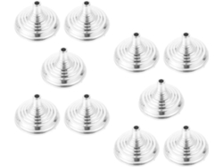 10 Mini Soportes Para Banderas, Plástico, Redondos, Plateados, Soportes De Mesa Para Banderas, Decoración Para Fiestas