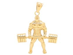 Accesorio de ropa de acero de titanio dorado con colgante de cremallera, modelo fitness, estilo moderno Laopipfu