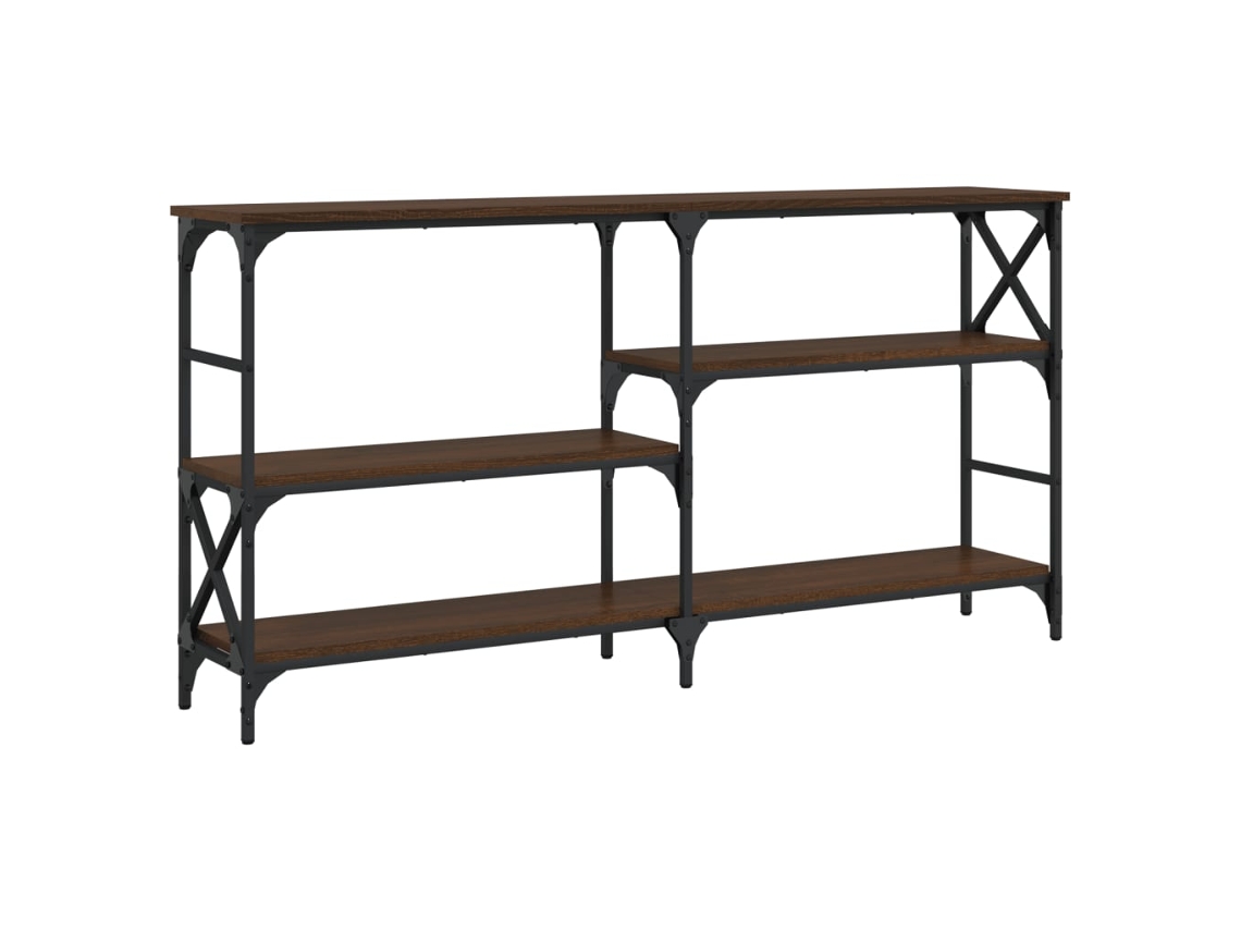 Maison Exclusive - Mesa Consola Madera De Ingeniería Marrón Roble 150x29x76,5 Cm