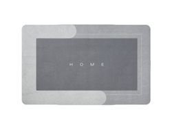 Alfombrilla De Baño Antideslizante Y Absorbente, Supersuave Y De Secado Rápido, 40x60 Cm, Gris Claro.
