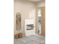 Armario para Zapatos TVILUM 3 Puertas y 2 Layers (70,3 x 24,05 x 123,6 cm - Blanco)