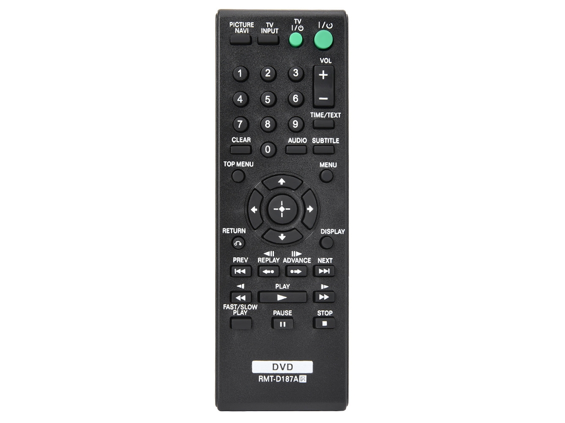 Mando A Distancia De Repuesto Para Reproductor De Dvd Sony Rmt-d187a