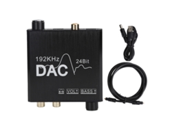Conversor De Audio Digital A Analógico Adaptador Rca 192khz 24bit Control De Volumen