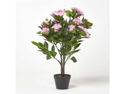 Planta artificial de hortensia rosa Homescapes con maceta, 85 cm