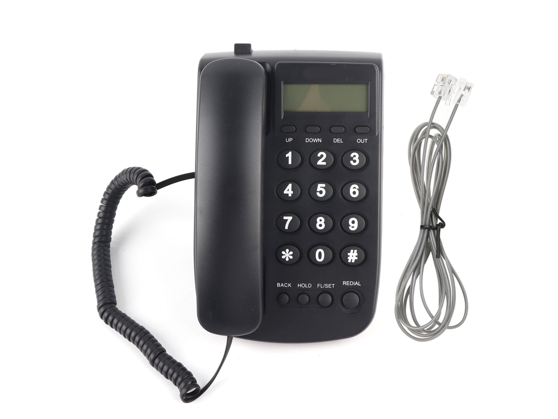 Teléfono De Hotel Con Función De Flash, Sin Identificador De Llamadas, De Sobremesa O Para Montaje En Pared, Negro.