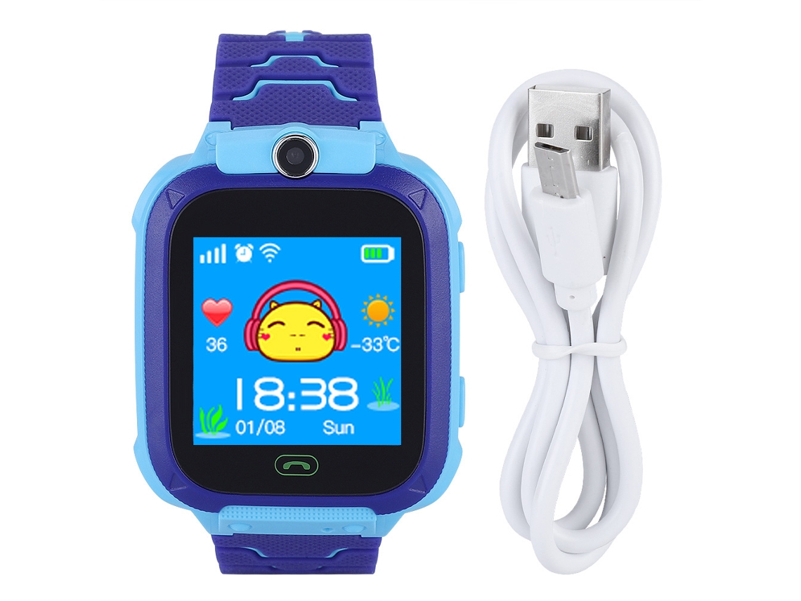 Reloj Inteligente Para Niños Con Gps Tracker Anti Pérdida Pantalla Táctil Azul 1.44 Pulgadas 6ª Generación