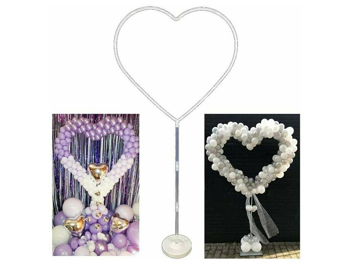 Columna De Arco De Globos Con Forma De Corazón Y Base De Soporte, De Pvc Reutilizable Para Bodas, Cumpleaños Y Baby Showers.