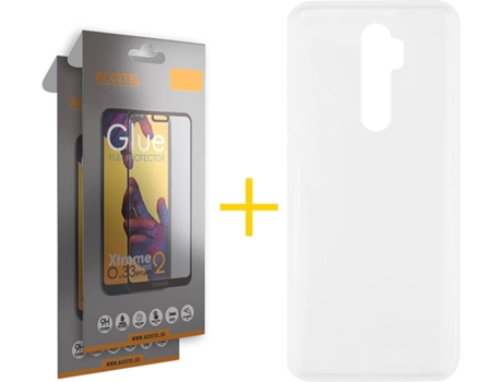 Kit Funda + 2 Protectores de Pantalla Xiaomi Redmi Note 8 Pro ACCETEL Full Liso 1 (Transparente)