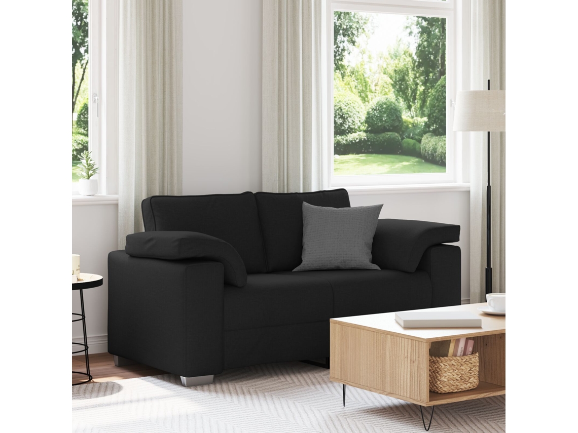 Sofá Loveseat Negro 120 Cm Tela