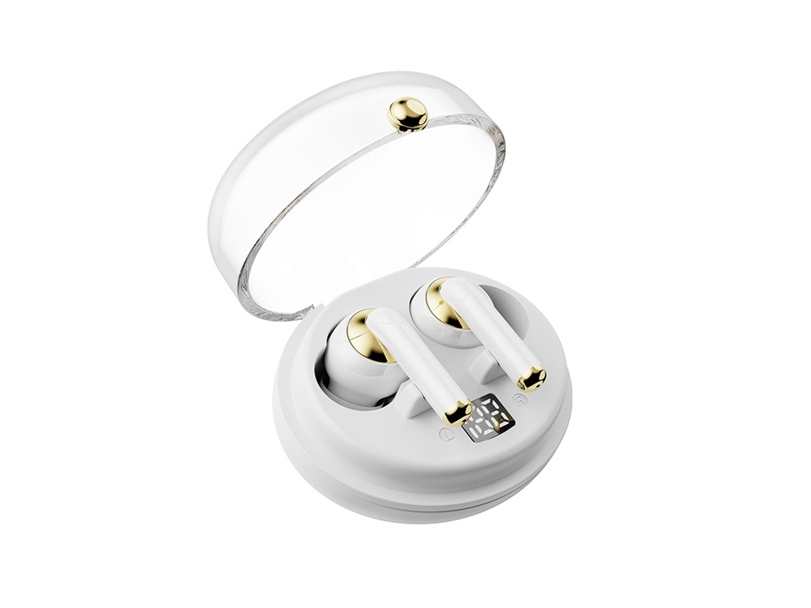 Auricular Inalámbrico Bluetooth, Bluetooth 5.3, 36 Horas De Batería De Larga Duración, Adecuado, Blanco