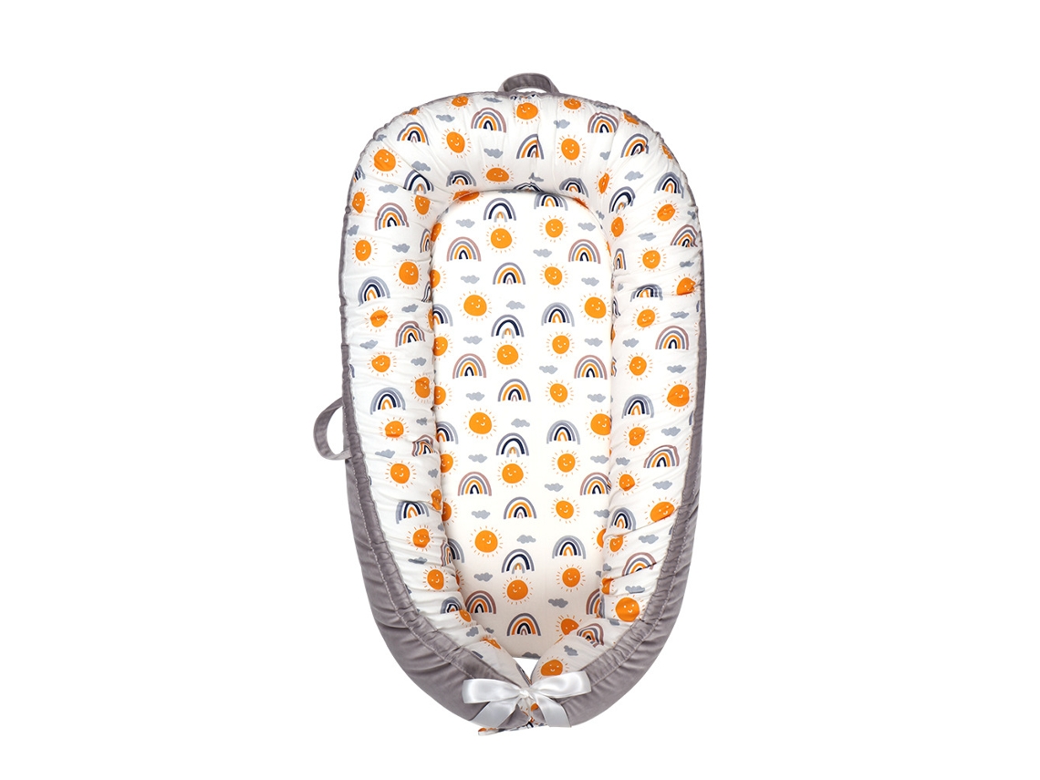 Ninho De Bebé Portátil Com Núcleo Interior Amovível, 90*50 Cm (arco-íris Laranja) Czhhmart