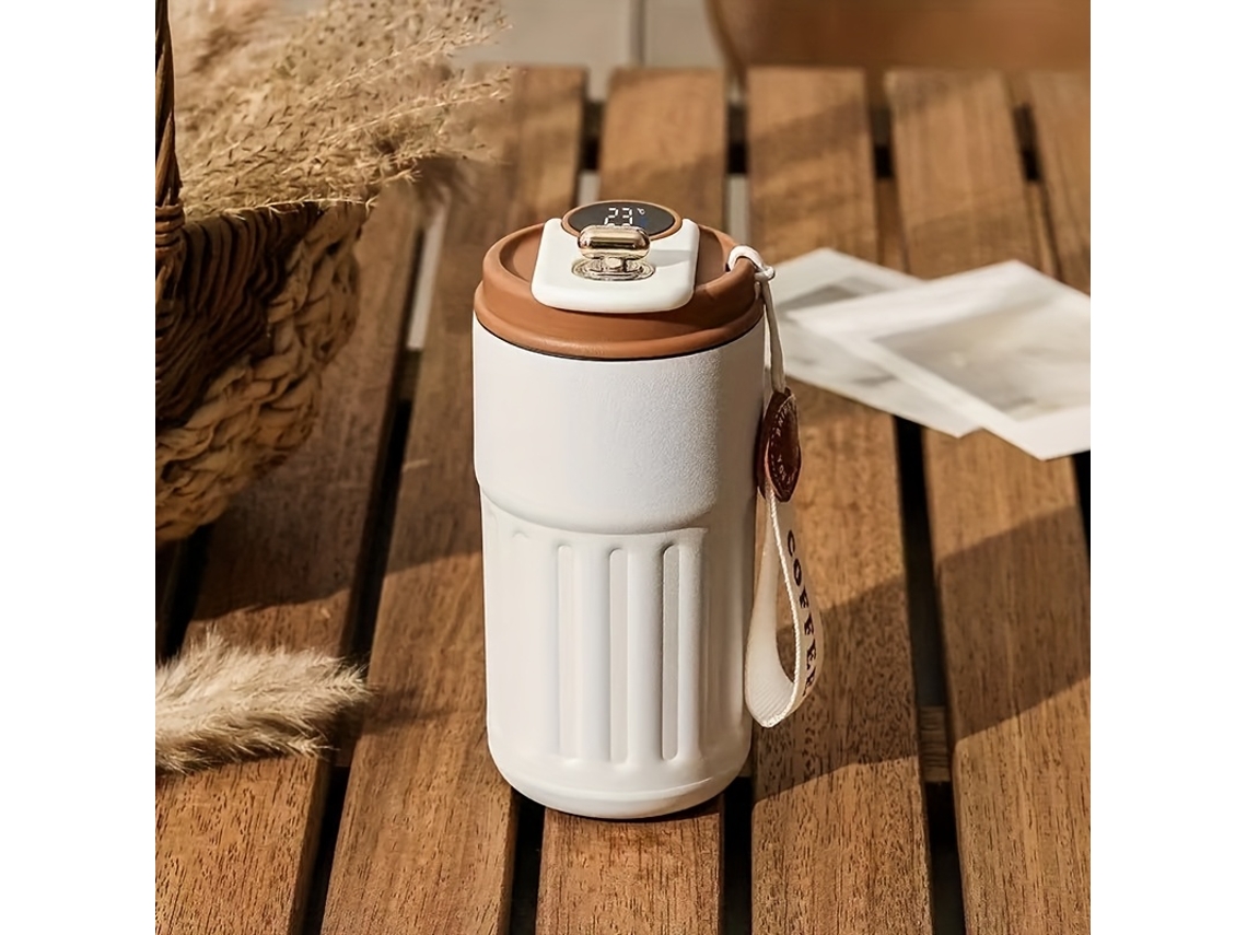 Nueva taza térmica de acero inoxidable para café, botella portátil para uso en exteriores con retención de calor duradera, recargable... STELASPLEN