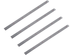 Regla Recta De Acero Inoxidable Con Doble Escala Lateral 4x, Herramienta De Medición De 50 Cm.