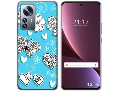 Carcasa para Xiaomi 12 Pro 5G TUMUNDOSMARTPHONE Dibujos Mariposas Multicolor