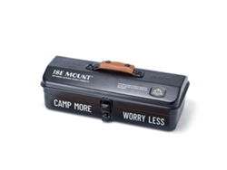 Caja De Almacenamiento Portátil Para Herramientas De Camping Y Picnic Con Asa Y Doble Cierre Metálico.