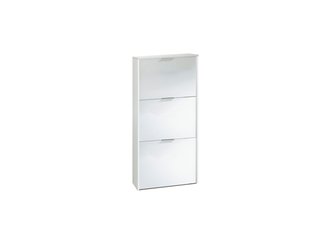 Zapatero Moderno de 3 puertas Blanco 60 x 113 x 22cm cm