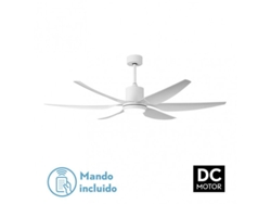 Ventilador Dc Otto 24w 2950lm Blanco 6 Aspas Blancas Reg.x167d 3000-4000-6000k 2tijas con mando, Memoria Y Temporizador FABRILAMP