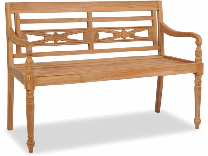 Banco Jardin VIDAXL Marrón Teca (120 cm)