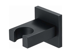 Soporte de cabezal de ducha cuadrado de latón negro para ducha de mano.