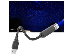 2026-44547-luz De Ambiente Led Para Techo De Coche Linjou Proyector De Estrellas Púrpura Azul Ajustable Usb