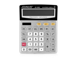 Calculadora eléctrica JS 862 con batería, botones grandes, multifuncional.