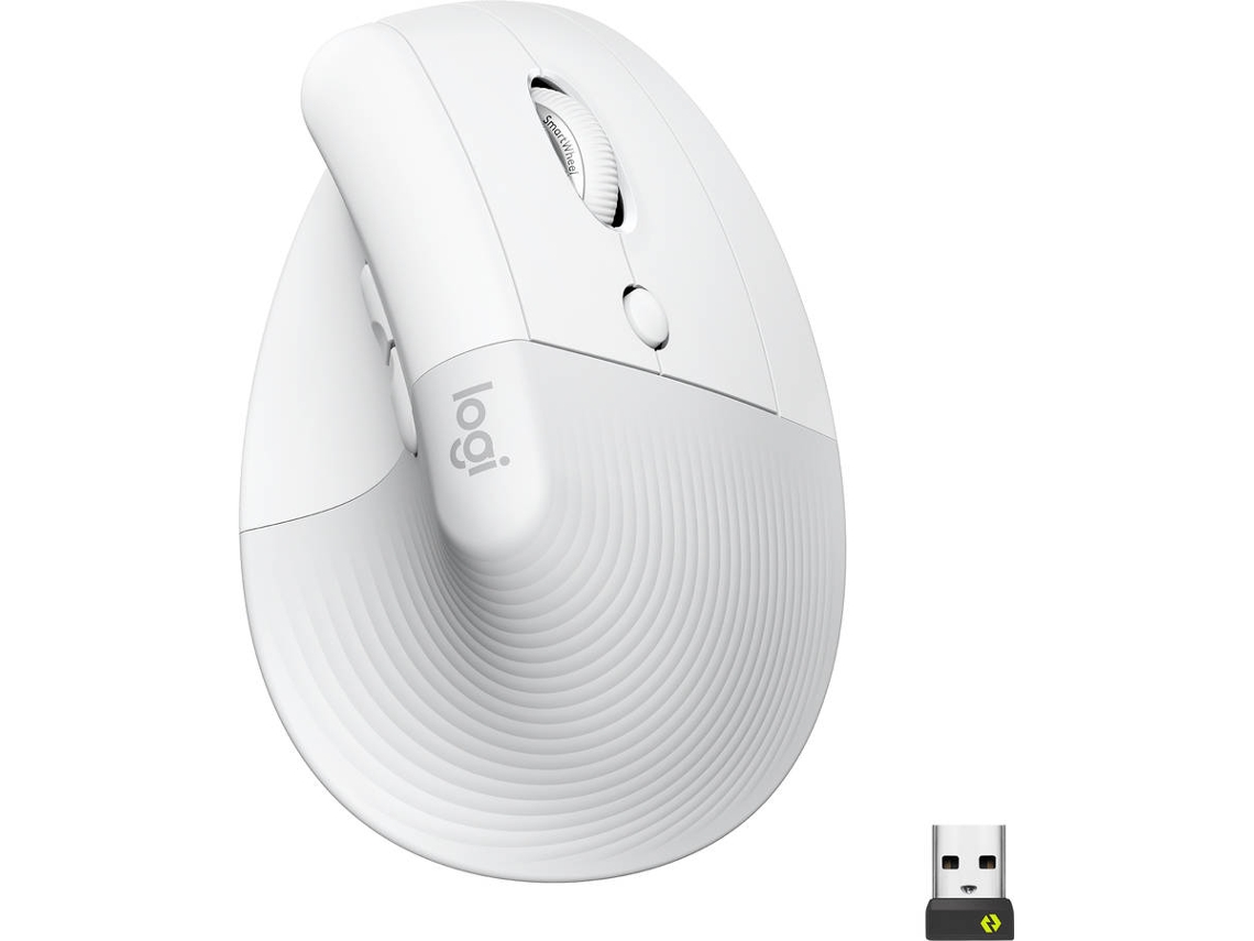 Ratón LOGITECH Lift Off White (Inalámbrico - 4000 dpi - Blanco)