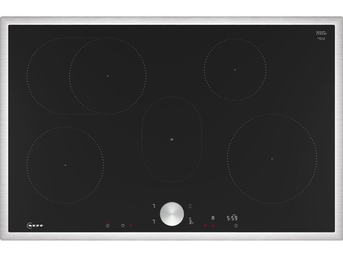 T58STF1L0 hobs Negro Encimera 80 cm Con placa de inducción 5 zona(s) NEFF