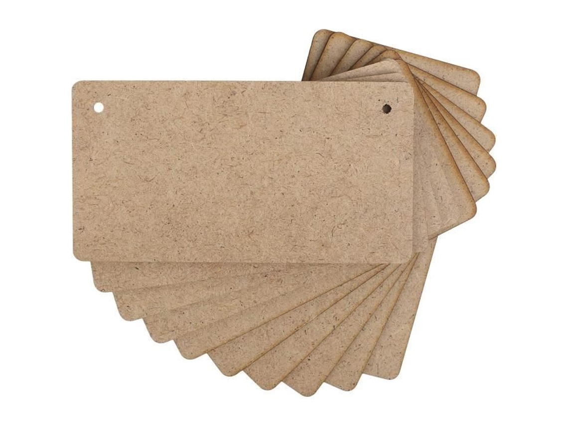 Letreros rectangulares para decoración creativa 150 x 80 mm MDF con bordes redondeados Decoración creativa