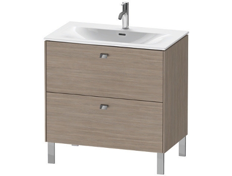 Mueble de lavabo DURAVIT Brioso vertical 82,0 x 47,9 cm 2 cajones cajón superior incl. recorte de sifón y delantal para lavabo Viu 234483