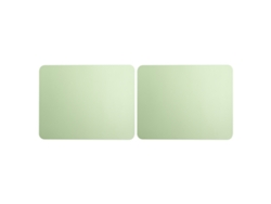 2 Piezas Alfombrilla De Ratón Cuero De Pvc Alfombrilla De Escritorio Impermeable Protector De Ratones 27x21cm Verde Claro