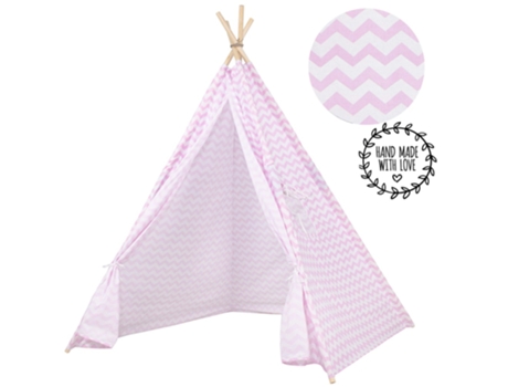 Tienda de campaña infantil Tipi, Wigwam y dos cojines 160x120x100 cm