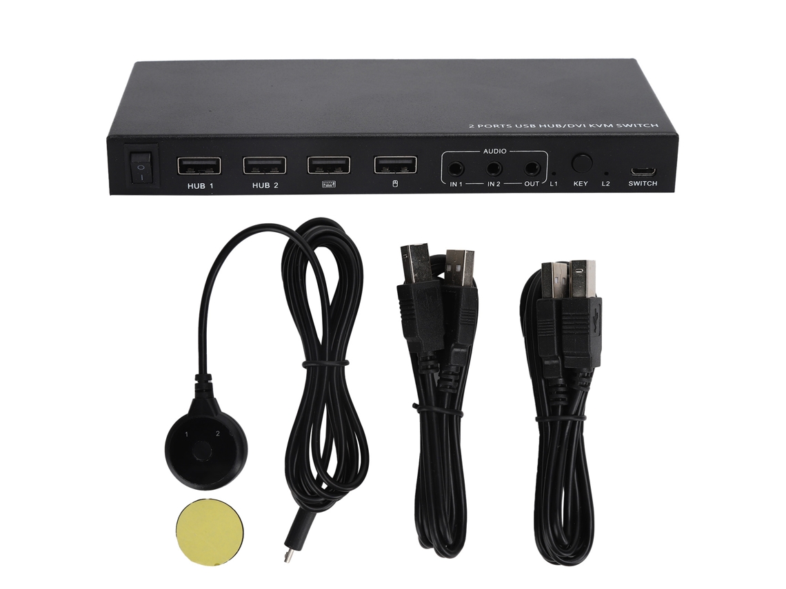 Conmutador De Pantalla Kvm Switch Compartir Hdmi Teclado Ratón Control De Host De Computadora
