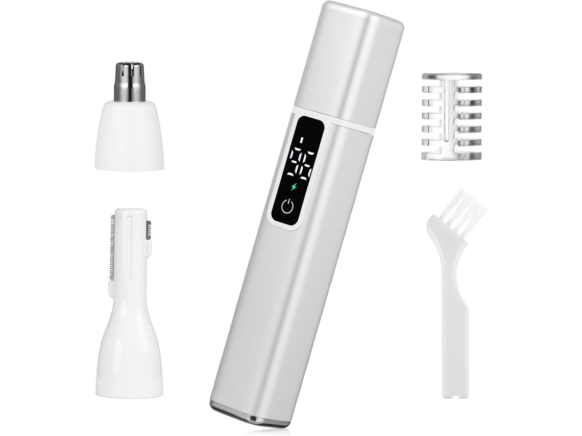 Recortadora Électrique Visage Mujer Multifunción Recargable Usb, Avec Affichage Numérique, 3