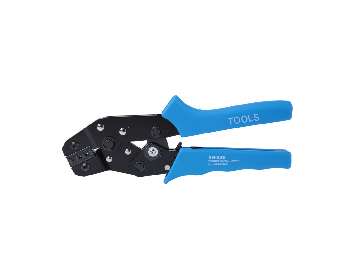 Herramienta De Crimpado Con Trinquete, Alicates Para Terminales Desnudos Y Pelacables Awg 28-18
