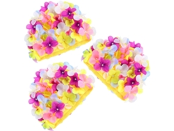 Conjunto De Gorro De Natación Floral De 3 Piezas Para Mujer