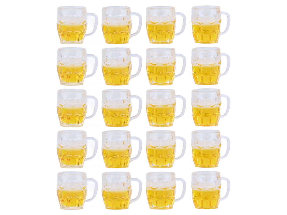 20 Piezas De Mini Jarras De Cerveza Simuladas De Resina Para Accesorios De Manualidades Diy