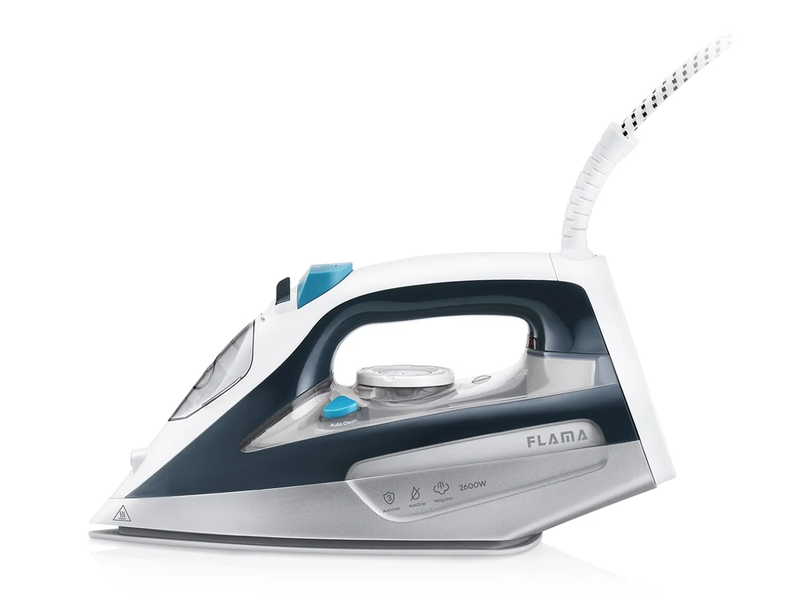 Plancha a Vapor FLAMA 5365FL (Jato Vapor 180 g/min  - Base Cerámica)