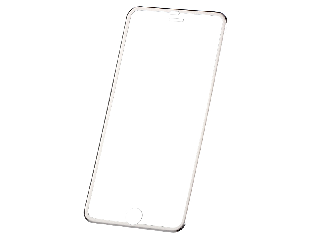 Protector De Pantalla De Vidrio Templado (curvo 3d, Borde Metálico) Para Iphone 6plus 6splus