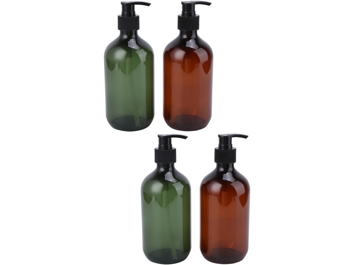 Conjunto De 2 Frascos Leves E Vazios De 500ml Para Creme Com Bomba Dosadora, Ideais Para Viagens E Uso Doméstico.