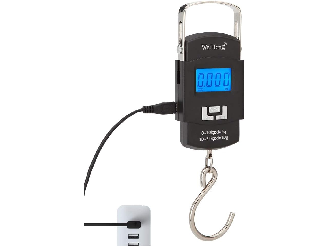 Báscula electrónica portátil de alta precisión, doble precisión para pesaje rápido y lecturas claras en pantalla LCD retroiluminada, ideal para viajes EP