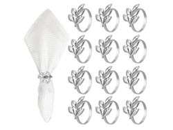 Anillos, servilletas, lámina de oro, aleación de plata, 12 piezas
