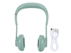 Ventilador de cuello portátil recargable por USB - Verde