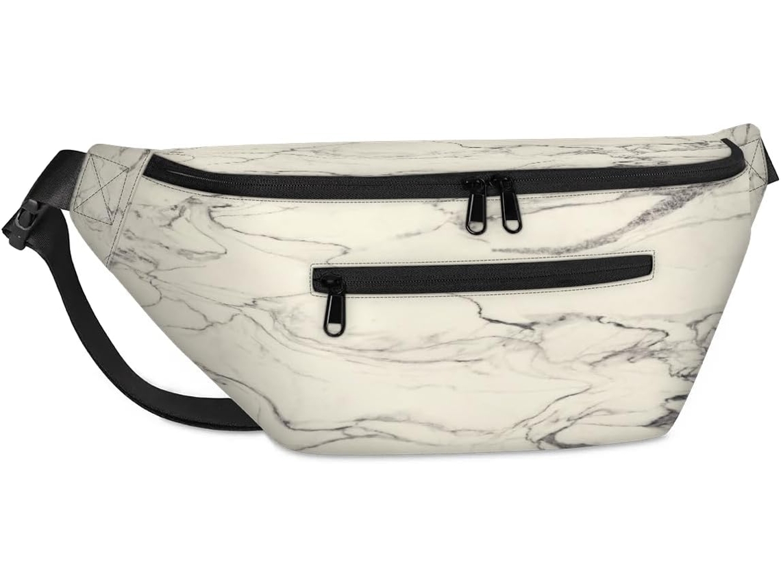 Bolso Bandolera Unisex Tropicallife Textura Mármol Para Hombre Mujer Gran Capacidad Bolso Cruzado Informal
