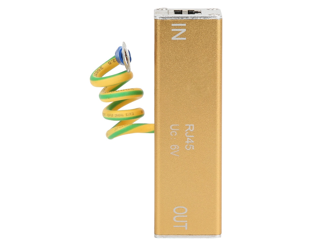 Protector Contra Sobretensiones De Red De 6 V Con Conector Rj45, Protección De Descargador Chapada En Oro Para Equipos Eléctricos.