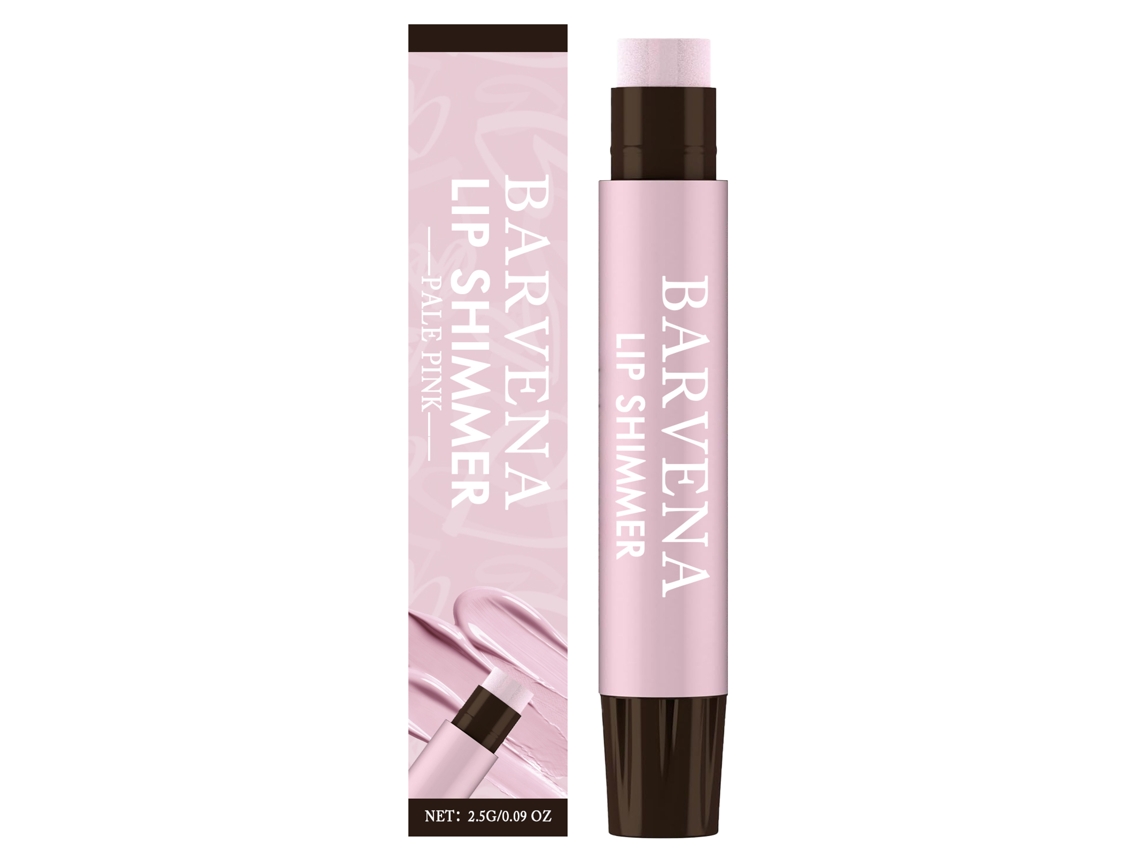 Barra de labios suave e hidratante de color rosa claro, de larga duración.