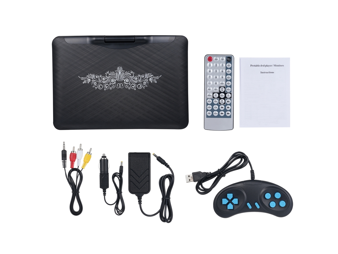 Reproductor EVD portátil con pantalla HD giratoria de 270° y función de juego
